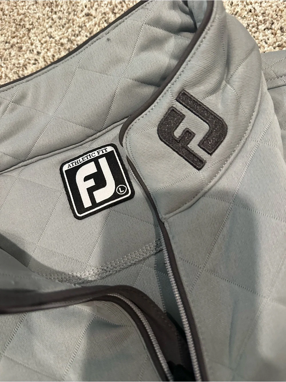 FootJoy Quilted Gray 1/4-Zip Golf Pullover